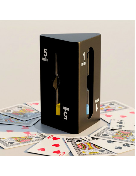 Klepsydra 1-3-5 minut trójstronna czarna - STW6