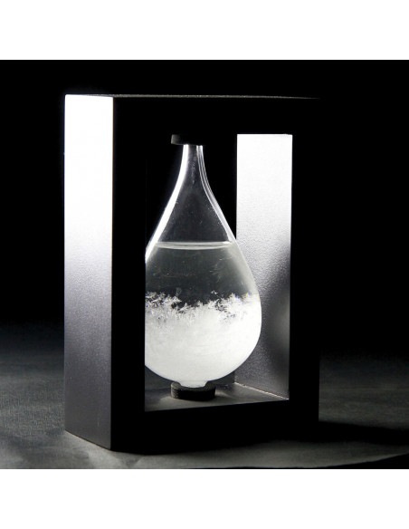 Barometr Burzowy Fitzroya w Oprawie Drewnianej - Kropla Storm Glass – BAW1