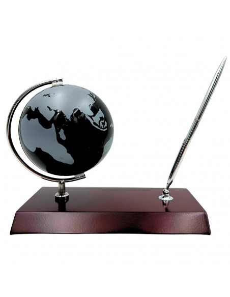 Elegancki Zestaw Dekoracyjny na Biurko Globus Stojak na Długopis - Prezent dla Szefa – WBK