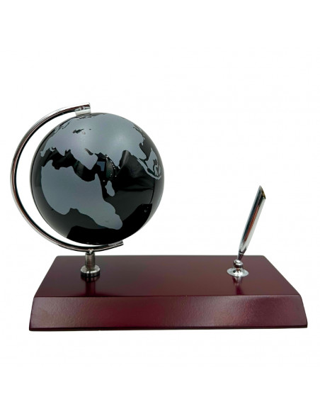 Elegancki Zestaw Dekoracyjny na Biurko Globus Stojak na Długopis - Prezent dla Szefa – WBK