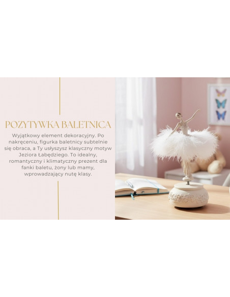 Pozytywka Baletnica Królowa Śniegu Ruchoma 23,5 cm – MP-19009