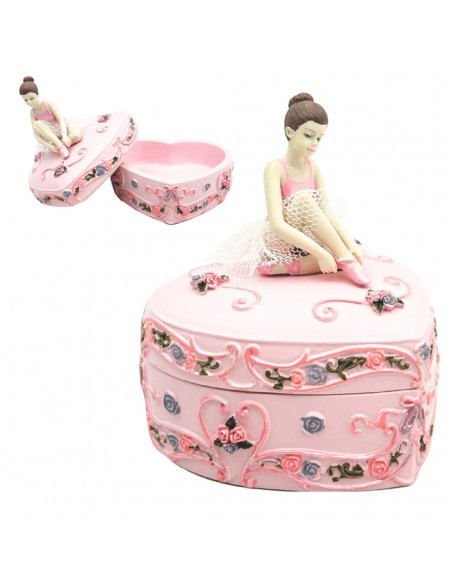 Pozytywka Pudełeczko Baletnica Serce Jezioro Łabędzie – MP-19031