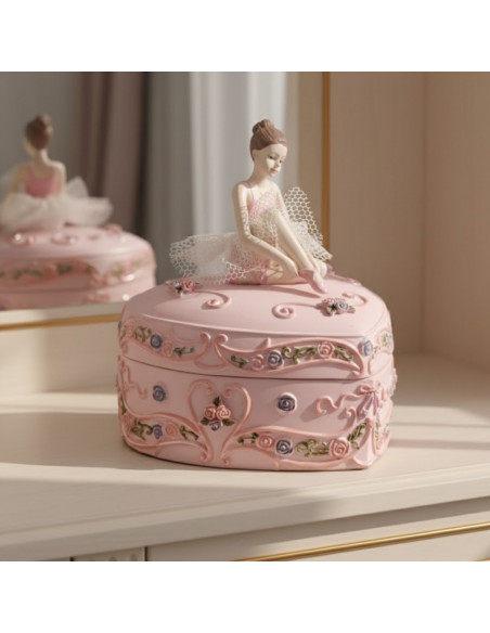 Pozytywka Pudełeczko Baletnica Serce Jezioro Łabędzie – MP-19031