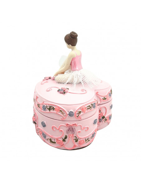 Pozytywka Pudełeczko Baletnica Serce Jezioro Łabędzie – MP-19031