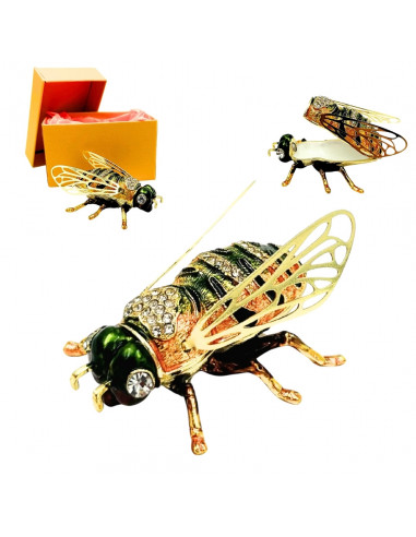 Ekskluzywne Pudełko Szkatułka na Biżuterię Zdobione Kryształkami – Pszczoła – HX542