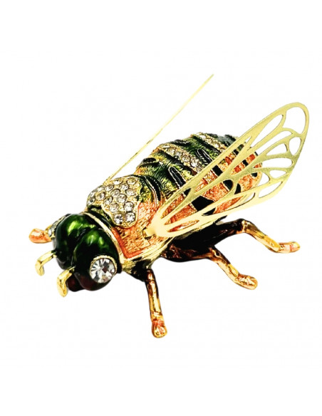 Ekskluzywne Pudełko Szkatułka na Biżuterię Zdobione Kryształkami – Pszczoła – HX542