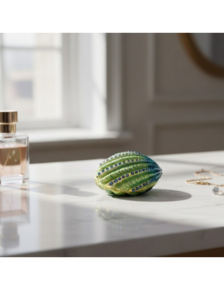 Pudełeczko Szkatułka na Biżuterię Zdobione Kryształkami – Muszelka – HX068