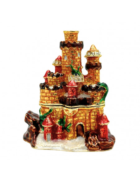 Pudełeczko Szkatułka na Biżuterię Zdobione Kryształkami – Zamek  – HX580