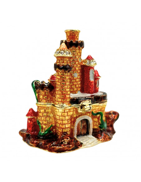 Pudełeczko Szkatułka na Biżuterię Zdobione Kryształkami – Zamek  – HX580