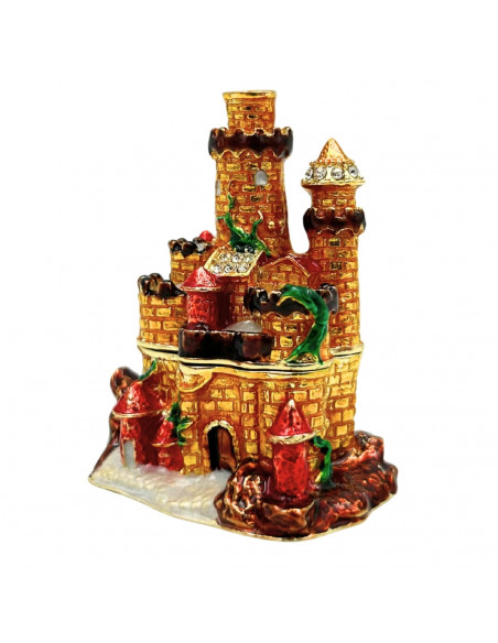 Pudełeczko Szkatułka na Biżuterię Zdobione Kryształkami – Zamek  – HX580