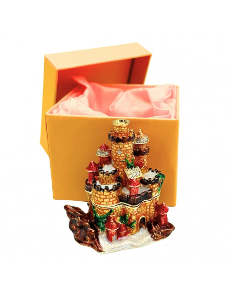 Pudełeczko Szkatułka na Biżuterię Zdobione Kryształkami – Zamek  – HX580