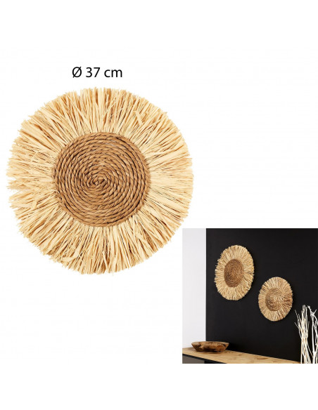 INTESI DEKORACJA Z RAFII OKRĄGŁA 37CM