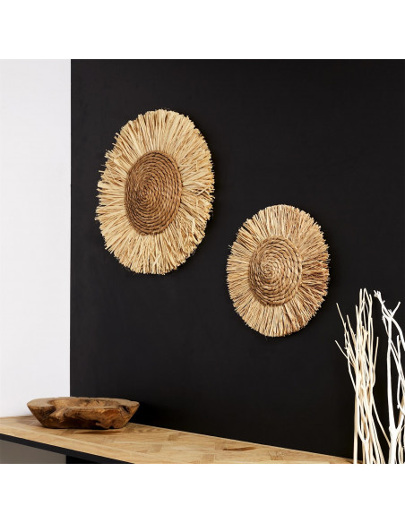 INTESI DEKORACJA Z RAFII OKRĄGŁA 37CM