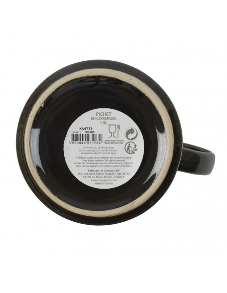 INTESI DZBANEK NEGRO CZARNY 1,5L