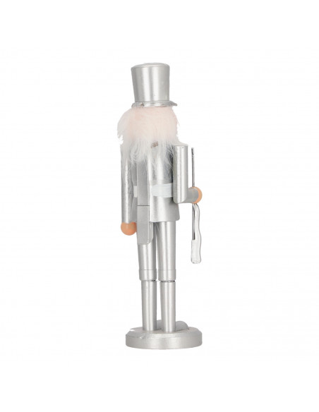 INTESI DZIADEK DO ORZECHÓW SREBRNY W KAPELUSZU 28 CM