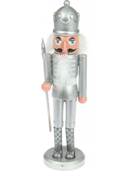 INTESI DZIADEK DO ORZECHÓW SREBRNY W KORONIE 28 CM