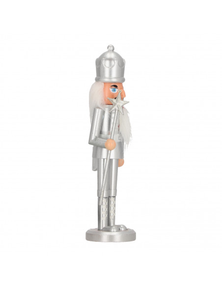 INTESI DZIADEK DO ORZECHÓW SREBRNY W KORONIE 28 CM