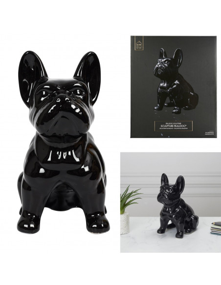 INTESI FIGURKA BULDOGA FRANCUSKIEGO L CZARNA