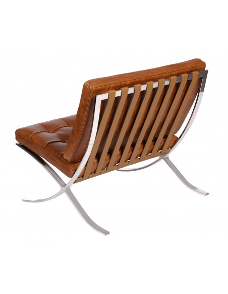 D2.DESIGN FOTEL BA1 BRĄZOWY JASNY VINTAGE