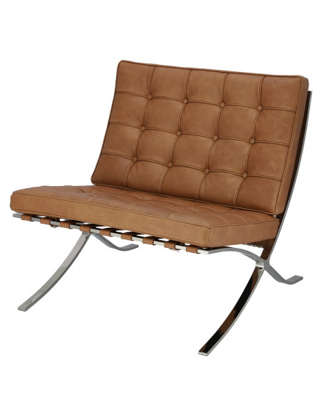 D2.DESIGN FOTEL BA1 BRĄZOWY JASNY VINTAGE