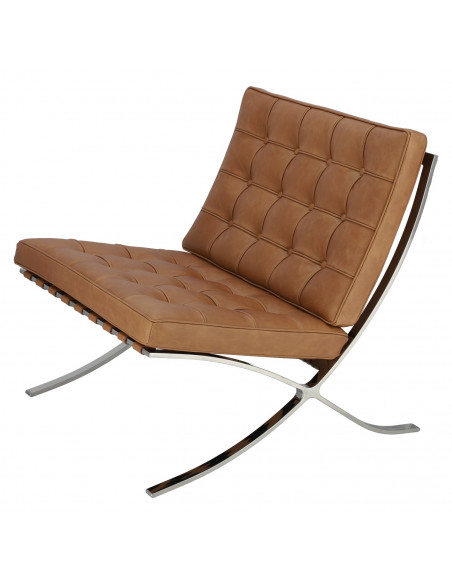 D2.DESIGN FOTEL BA1 BRĄZOWY JASNY VINTAGE