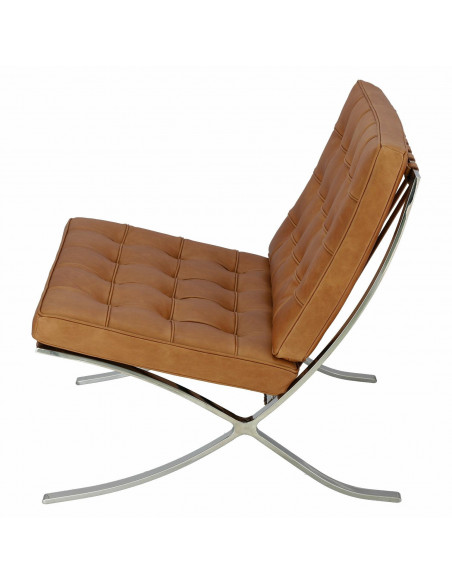 D2.DESIGN FOTEL BA1 BRĄZOWY JASNY VINTAGE