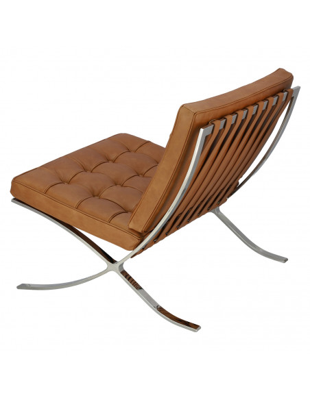 D2.DESIGN FOTEL BA1 BRĄZOWY JASNY VINTAGE