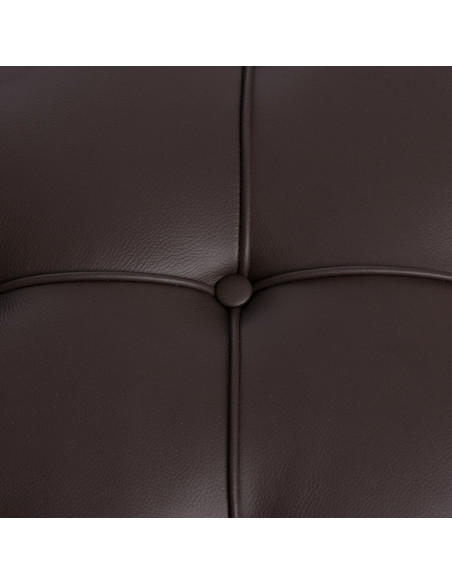 D2.DESIGN FOTEL BA1 SKÓRA NATURALNA BRĄZOWA