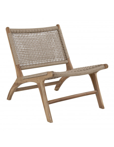 INTESI FOTEL DERBY TEAKOWY TECHNORATTAN