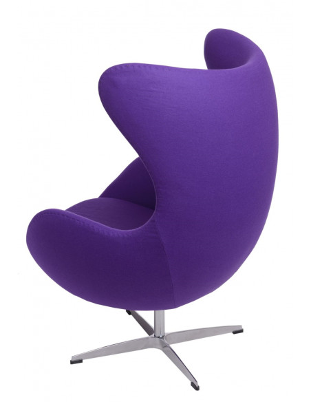 D2.DESIGN FOTEL JAJO FIOLETOWY KASZMIR 4 PREMIUM