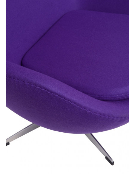 D2.DESIGN FOTEL JAJO FIOLETOWY KASZMIR 4 PREMIUM