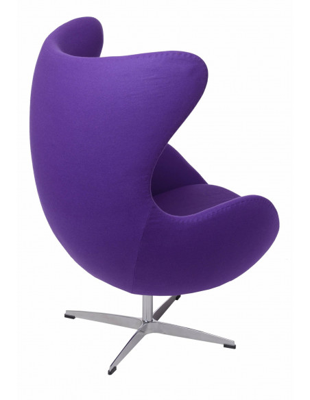 D2.DESIGN FOTEL JAJO FIOLETOWY KASZMIR 4 PREMIUM