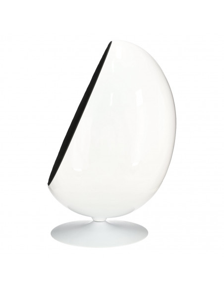 D2.DESIGN FOTEL OVALIA CHAIR BIAŁO CZARNY