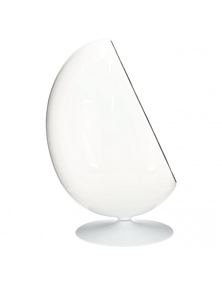 D2.DESIGN FOTEL OVALIA CHAIR BIAŁO CZARNY