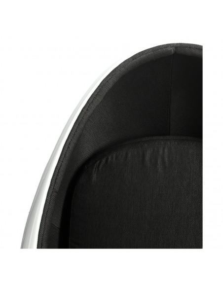 D2.DESIGN FOTEL OVALIA CHAIR BIAŁO CZARNY