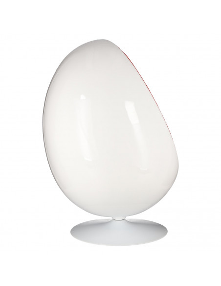 D2.DESIGN FOTEL OVALIA CHAIR BIAŁO CZERWONY