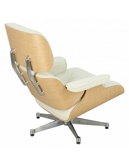 D2.DESIGN FOTEL VIP BIAŁY/NATURAL OAK/SREBRNA BAZA