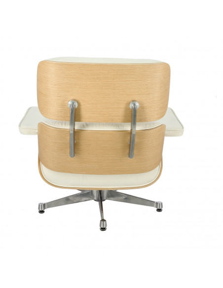 D2.DESIGN FOTEL VIP BIAŁY/NATURAL OAK/SREBRNA BAZA