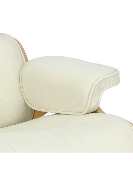 D2.DESIGN FOTEL VIP BIAŁY/NATURAL OAK/SREBRNA BAZA