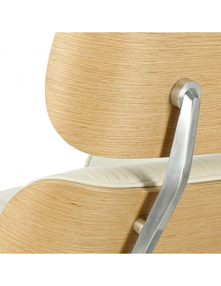 D2.DESIGN FOTEL VIP BIAŁY/NATURAL OAK/SREBRNA BAZA