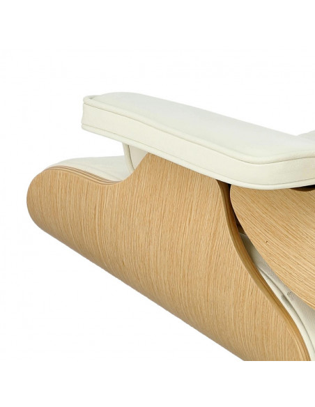 D2.DESIGN FOTEL VIP BIAŁY/NATURAL OAK/SREBRNA BAZA