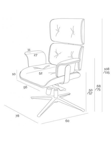 D2.DESIGN FOTEL VIP EXCLUSIVE HOME Z PODNÓŻKIEM