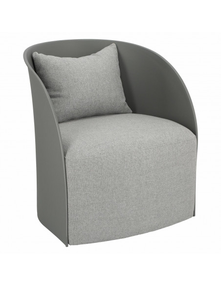 INTESI FOTEL Z PODNÓŻKIEM PURI SZARY