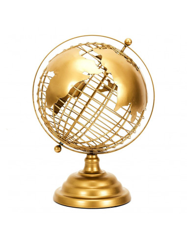 INTESI GLOBUS METALOWY ZŁOTY 28CM