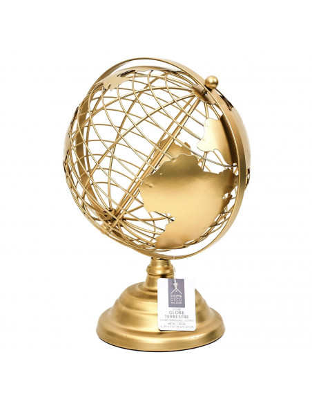 INTESI GLOBUS METALOWY ZŁOTY 28CM