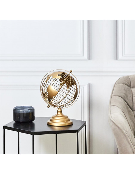 INTESI GLOBUS METALOWY ZŁOTY 28CM
