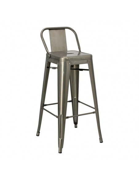 D2.DESIGN HOKER PARIS BACK SHORT 75CM METALICZNY INSP. TOLIX