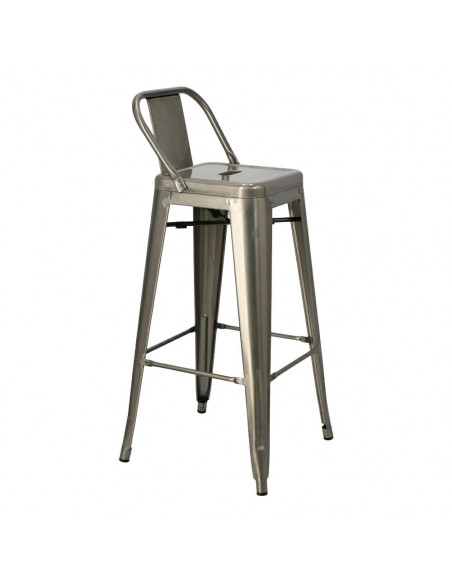 D2.DESIGN HOKER PARIS BACK SHORT 75CM METALICZNY INSP. TOLIX