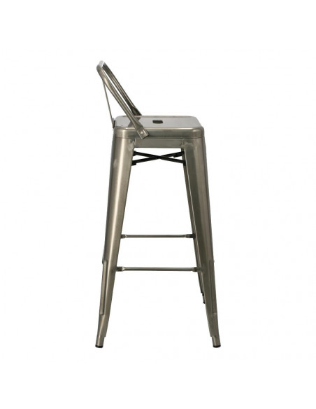 D2.DESIGN HOKER PARIS BACK SHORT 75CM METALICZNY INSP. TOLIX