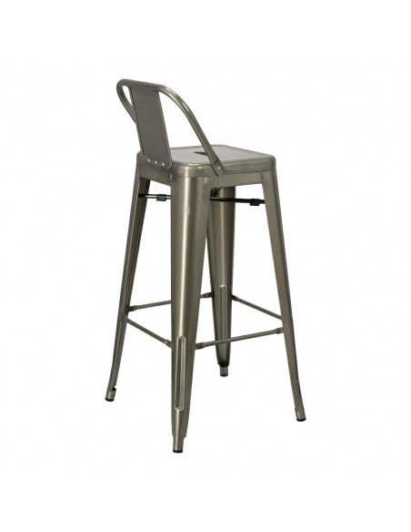 D2.DESIGN HOKER PARIS BACK SHORT 75CM METALICZNY INSP. TOLIX